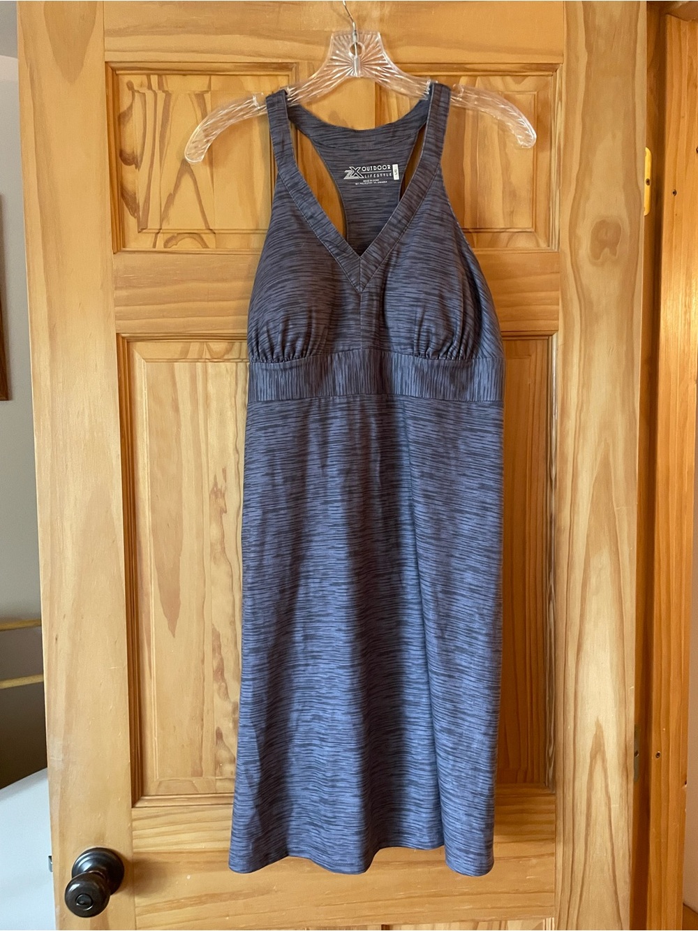 Athleta Gray/Charcoal Midi Dress with Racerback